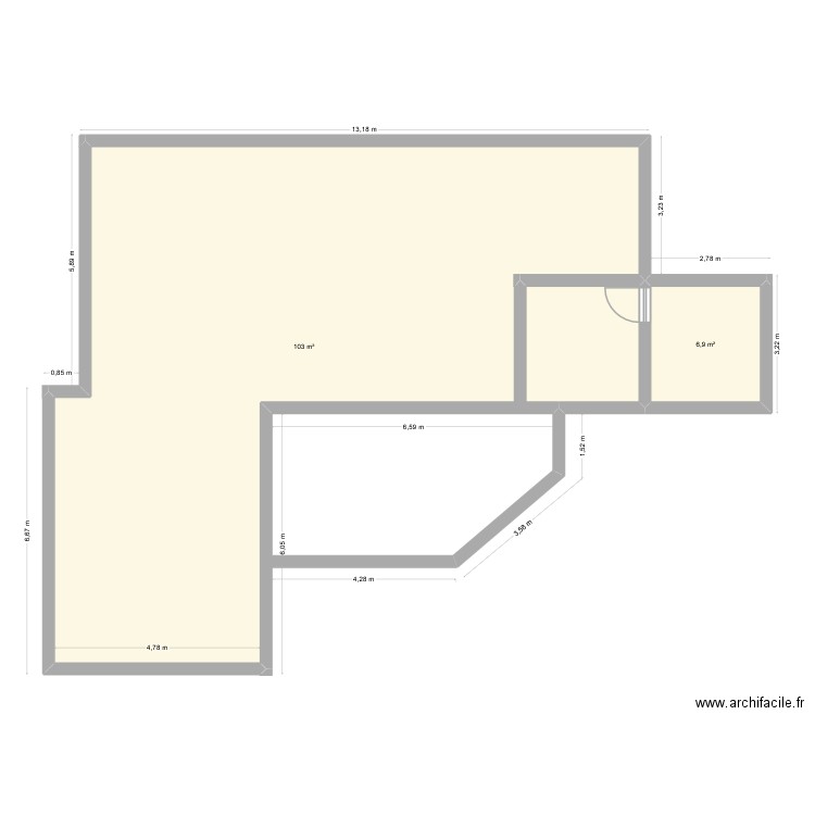 Maison 2. Plan de 2 pièces et 110 m2