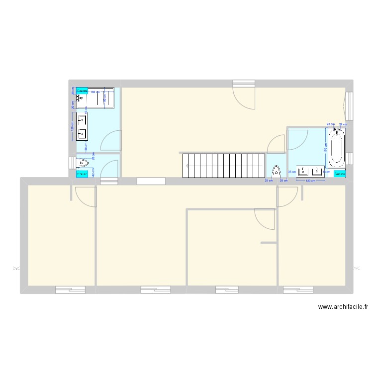 GARAVAN - Plomberie v1.2. Plan de 16 pièces et 197 m2