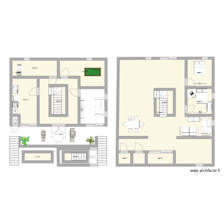 plan bled. Plan de 12 pièces et 151 m2