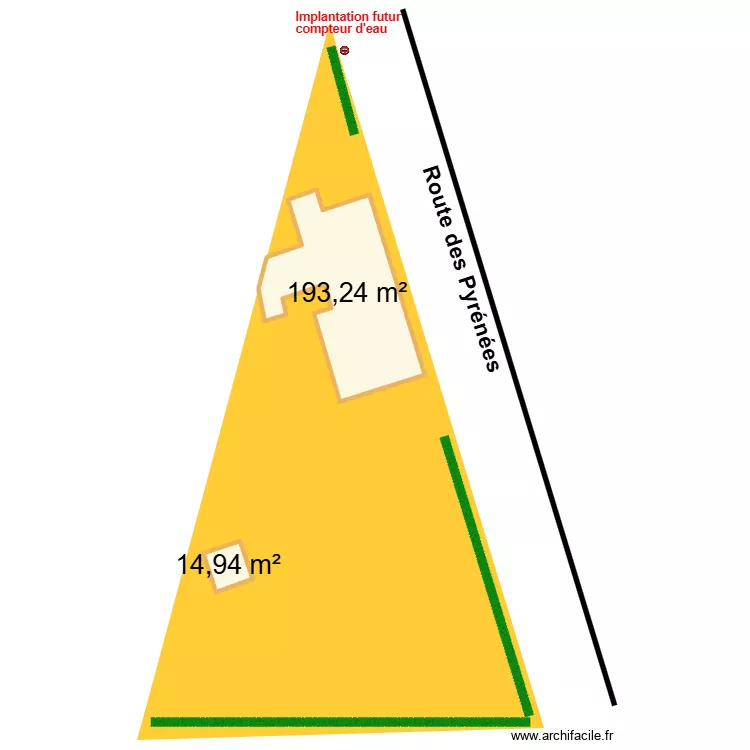 PLAN DE MASSE COMPTEUR D'EAU. Plan de 