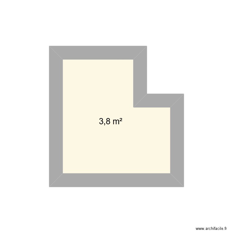 sdb. Plan de 1 pièce et 4 m2