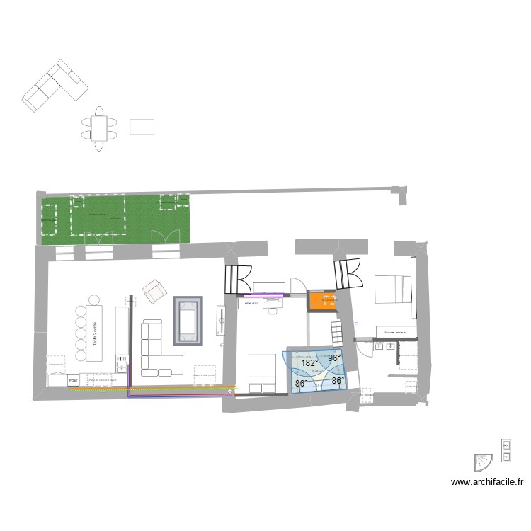 maison clermont plan 01. Plan de 0 pièce et 0 m2