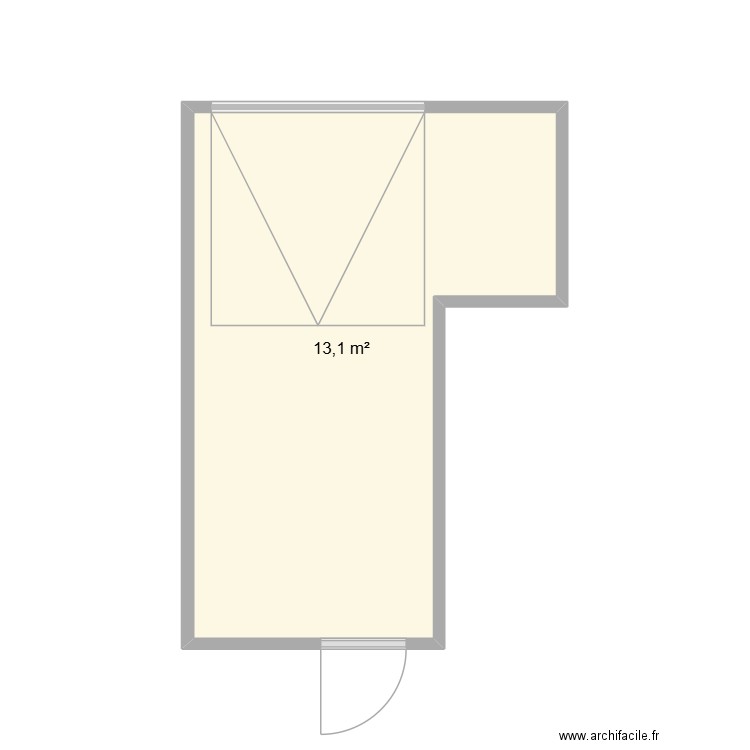 plan de masse garage. Plan de 1 pièce et 13 m2