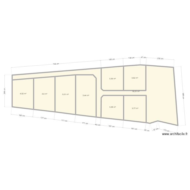 terrainSamui1. Plan de 9 pièces et 50 m2