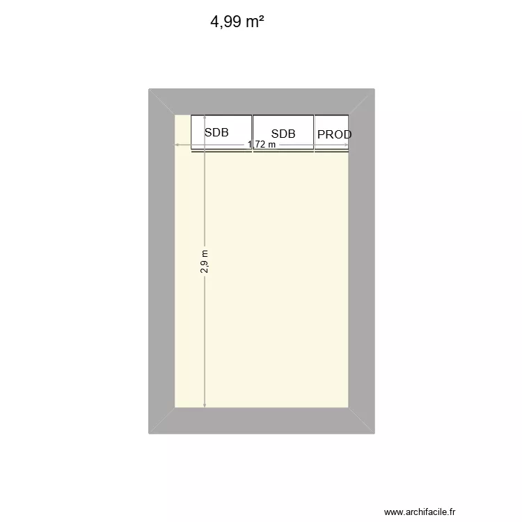 GBalcon. Plan de 1 pièce et 5 m² GBalcon. Plan de 1 pièce et 5 m²