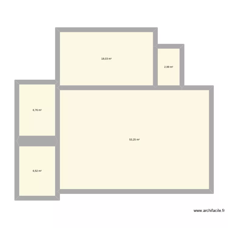 Rivarennes vide double. Plan de 5 Pièces et 88 m² Rivarennes vide double. Plan de 5 Pièces et 88 m²