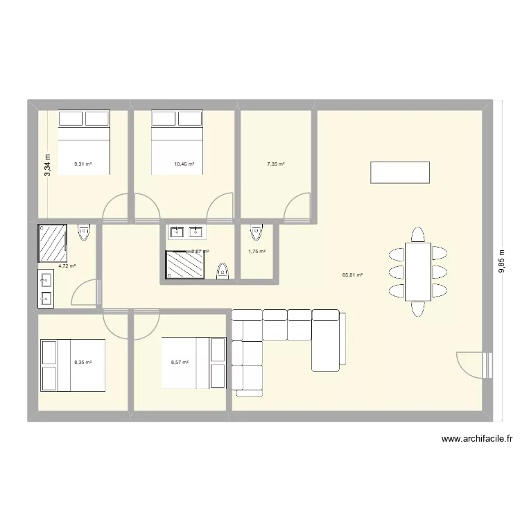 maison. Plan de maison. Plan de