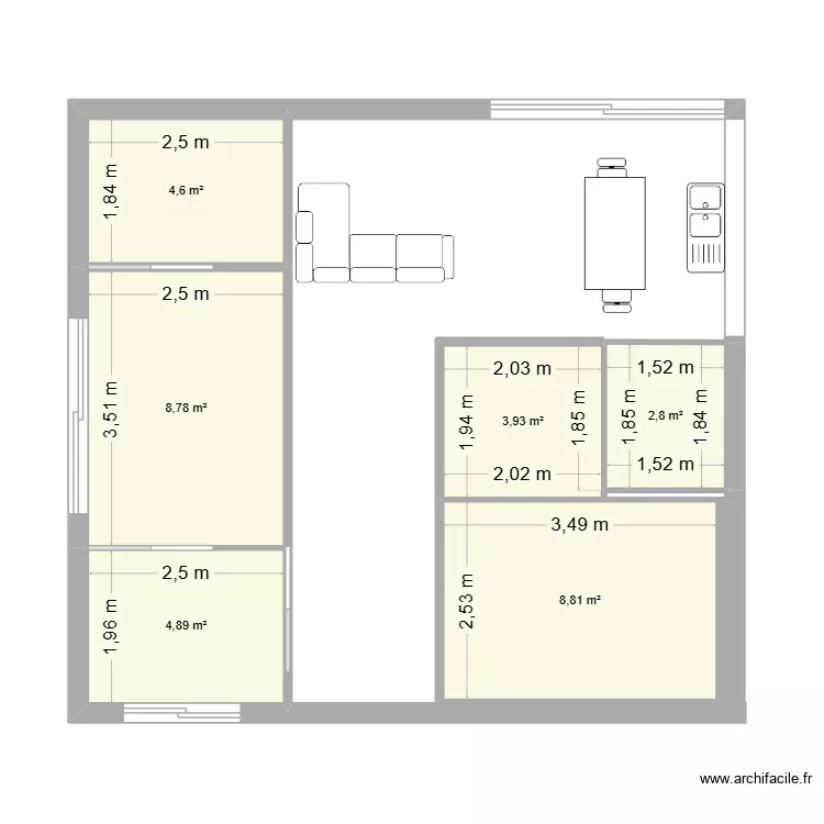 Projet maison. Plan de 