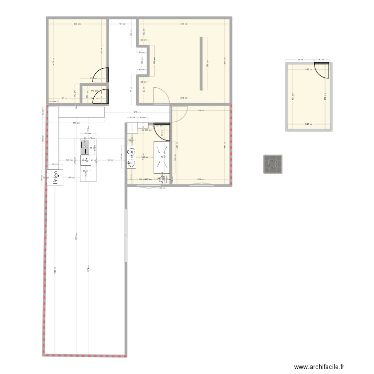 Monte Redondo v2. Plan de 7 pièces et 72 m2