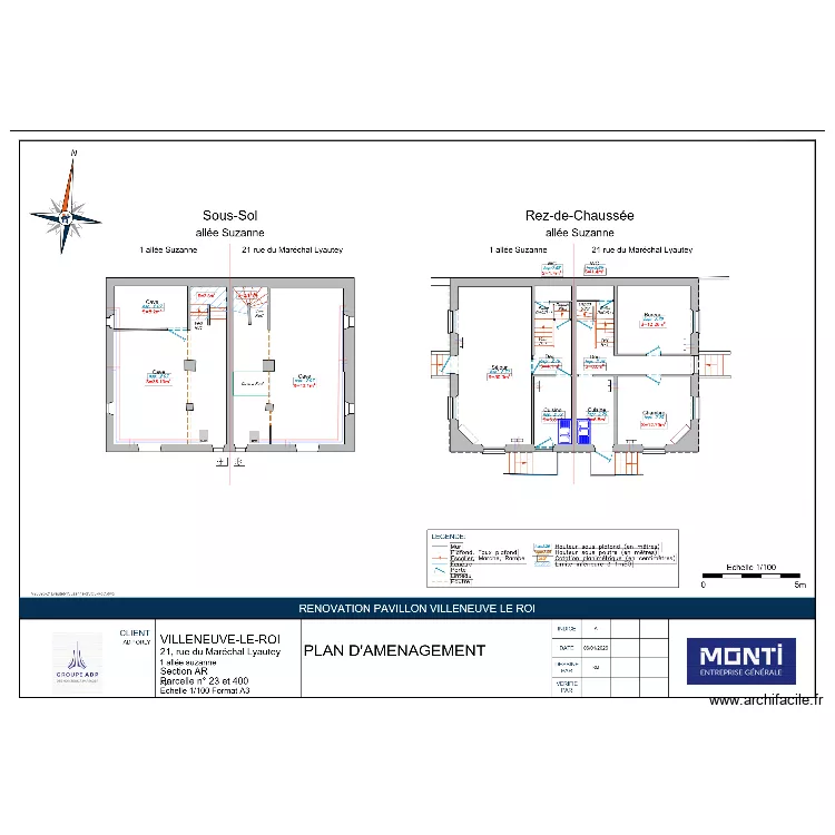 PLAN CHAUFFAGE SOUS SOL ET RDC 21 MARZECHALET 1 SUZANNE. Plan de PLAN CHAUFFAGE SOUS SOL ET RDC 21 MARZECHALET 1 SUZANNE. Plan de