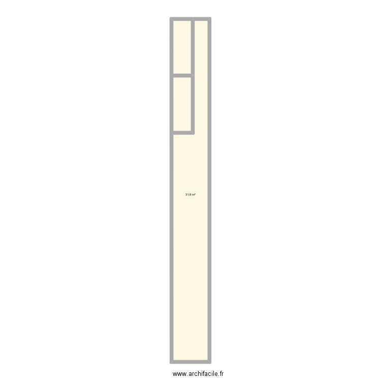 Bissegem - meensesteenweg. Plan de 1 pièce et 32 m2