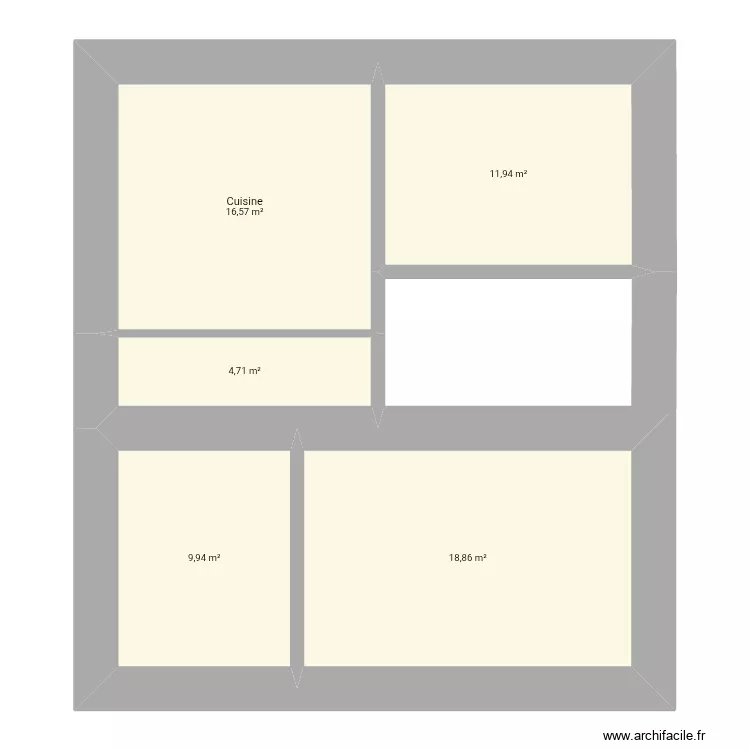 Plan 1. Plan de 5  et 62 m²