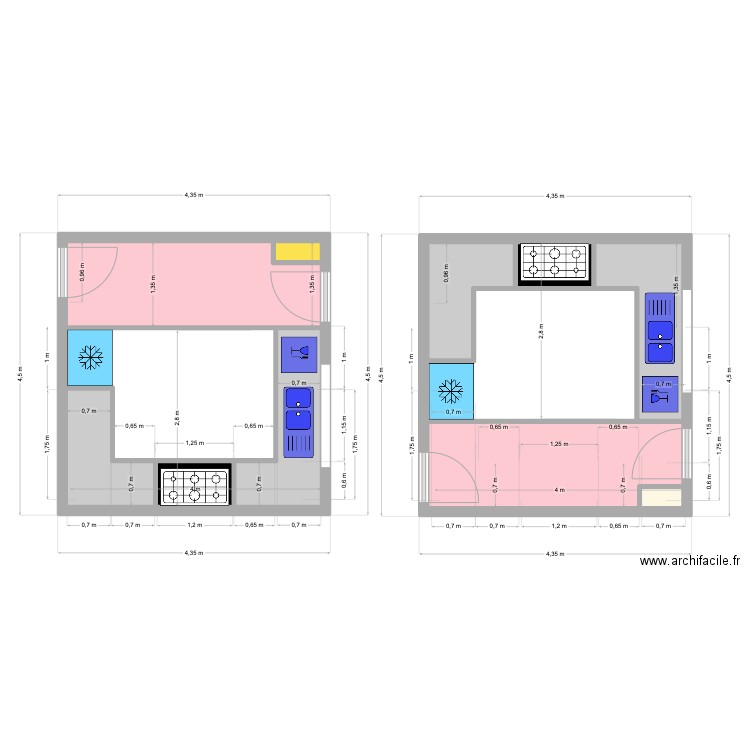 Plan de Cuisine Duplex 1. Plan de 12 pièces et 33 m2