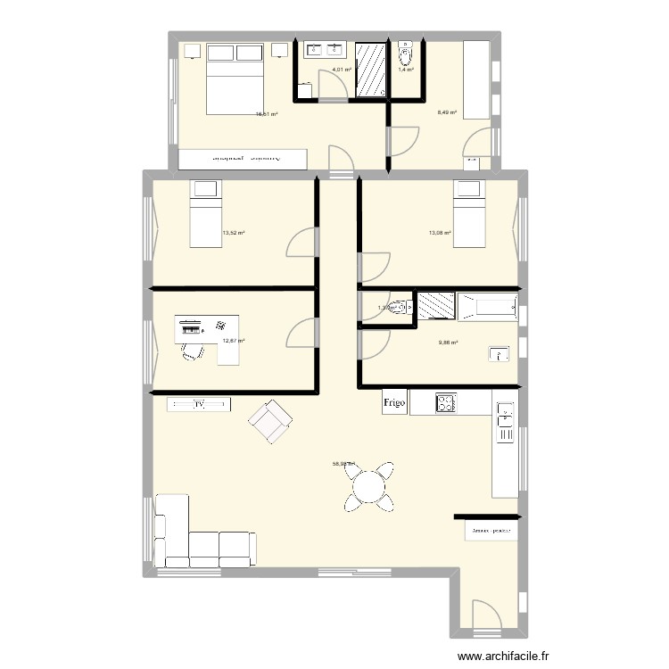 Maison Villetelle V3. Plan de 0 pièce et 0 m2