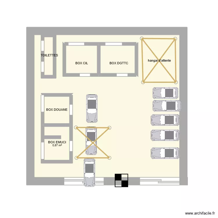 centre immatriculation Treichville. Plan de 6 et 26 m² centre immatriculation Treichville. Plan de 6 et 26 m²