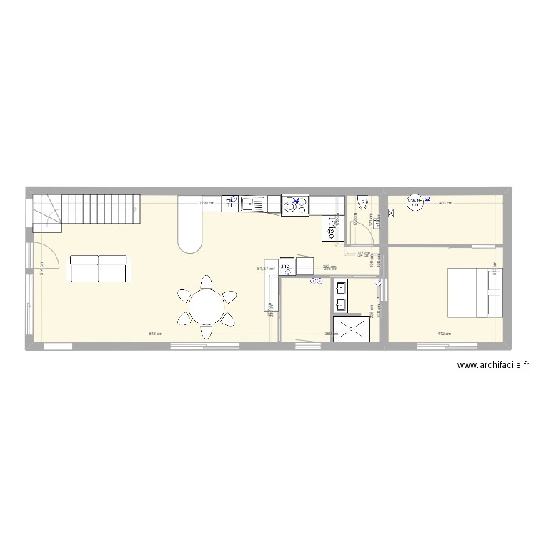 Villa 2 PC spécialisée RDC. Plan de 0 pièce et 0 m2