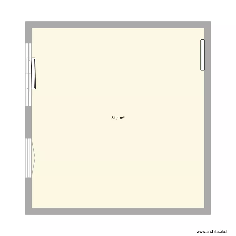 Studio 54. Plan de 1 et 51 m² Studio 54. Plan de 1 et 51 m²