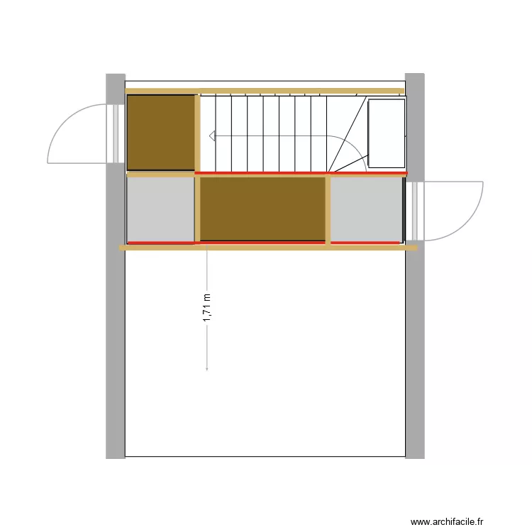 Gruissan passerelle et escalier ext. Plan de 
