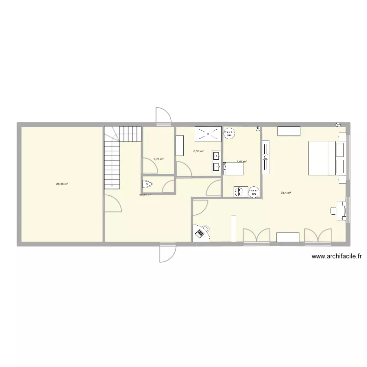 Plan idée sous sol kerhervy. Plan de 6 et 102 m² Plan idée sous sol kerhervy. Plan de 6 et 102 m²