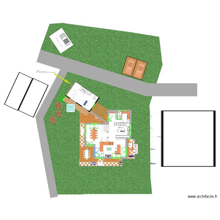 plan masse samoens approx. Plan de 3 pièces et 38 m2