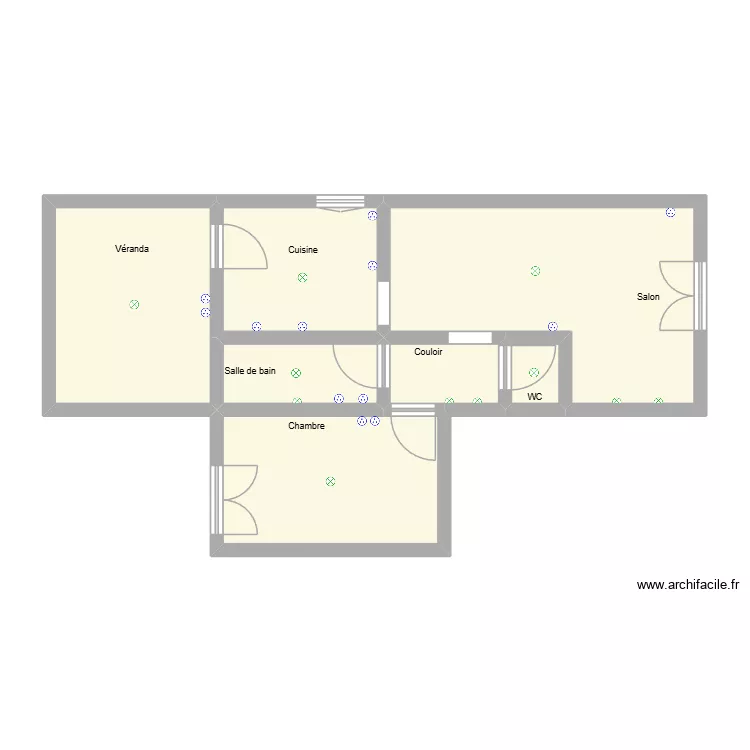 Plan elec. Plan de 7 pièces et 59 m²