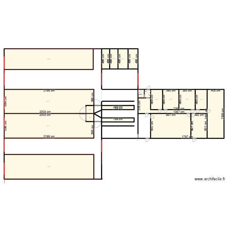 Chevrerie avec transfo. Plan de 19 pièces et 781 m2