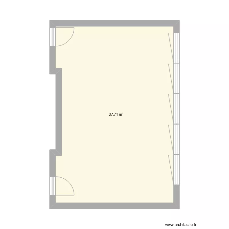 MIDAS - SALLE PROST. Plan de 1  et 36 m²