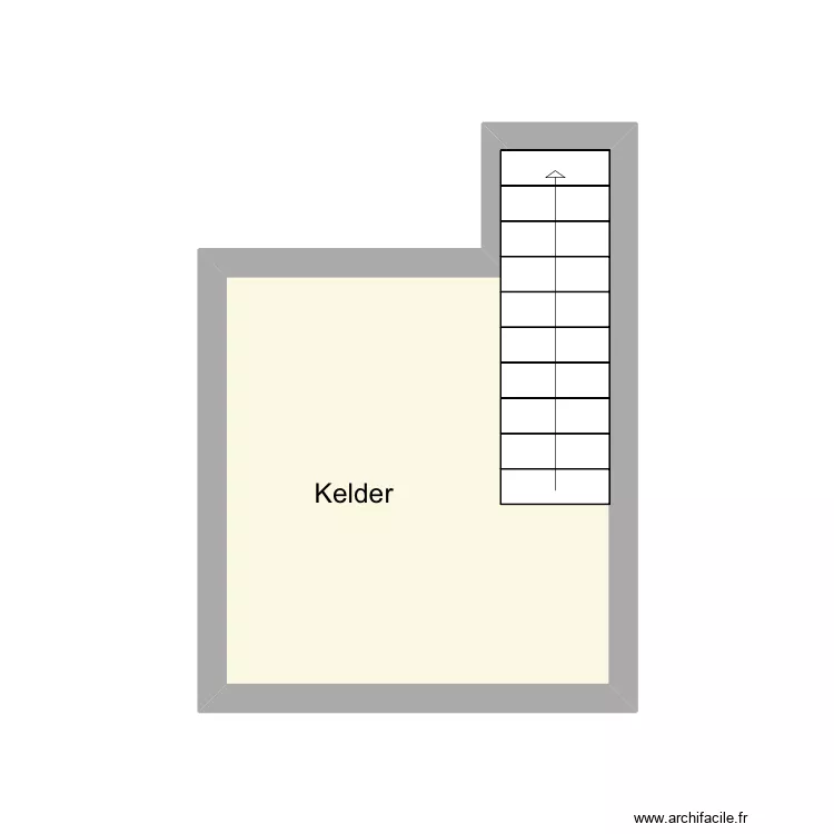 Harelbeke VN35 - kelder. Plan de 1  et 9 m²