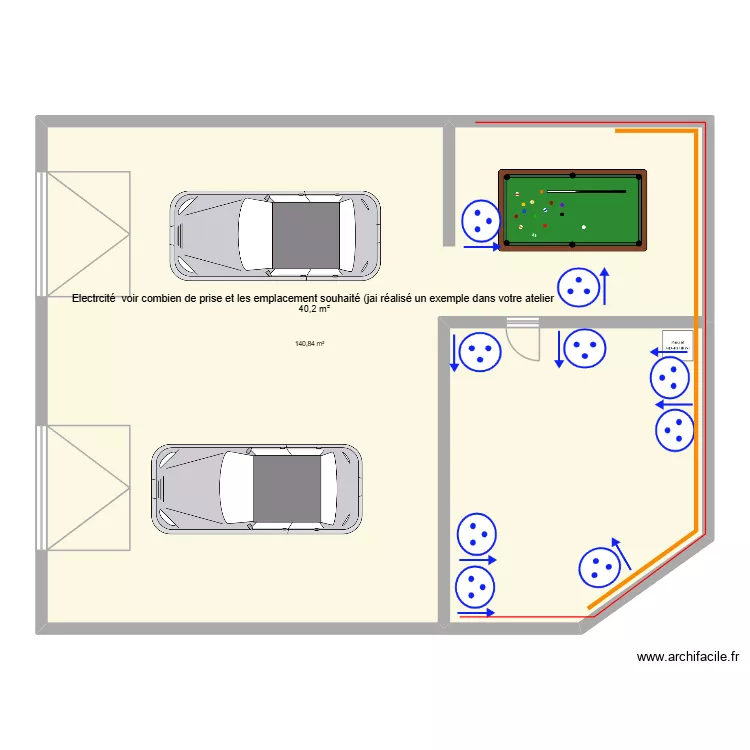 Lesage Thibaut. Plan de 2  et 181 m²