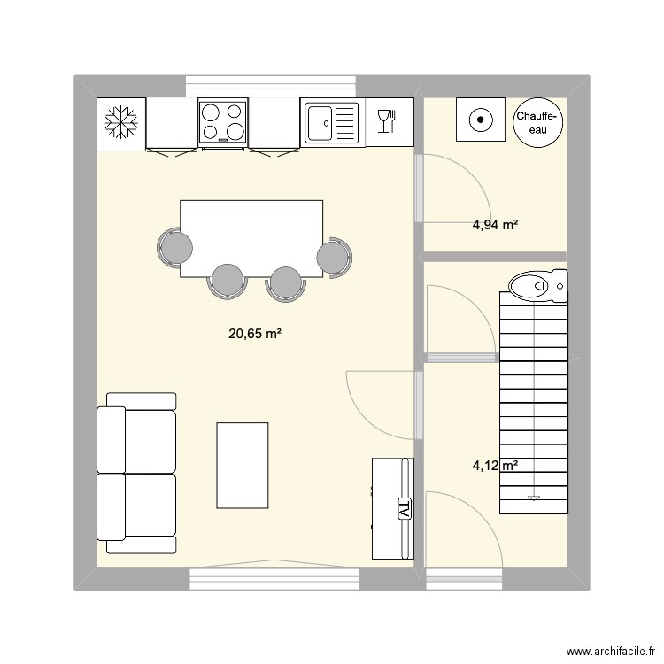 Maison étage 2 chambres (loc saisonnière). Plan de 0 pièce et 0 m2