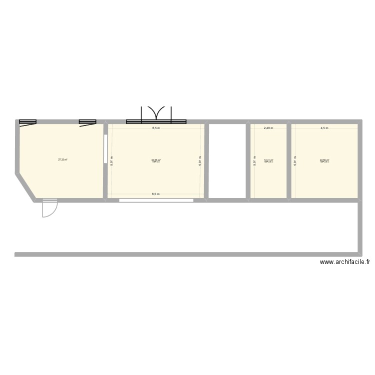bureau bormettes 2 essai. Plan de 4 pièces et 95 m2