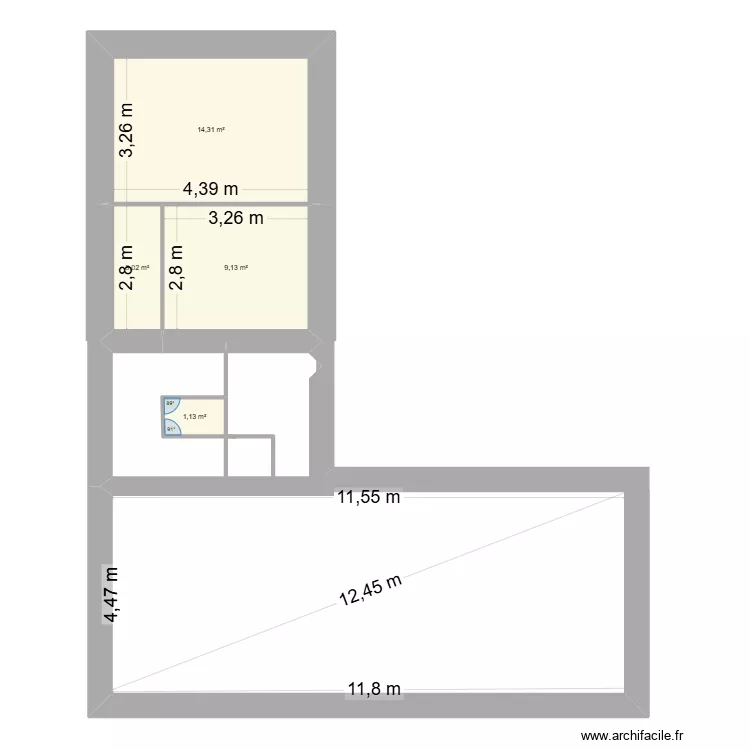 TEYSSONNIER 1. Plan de 4  et 28 m²