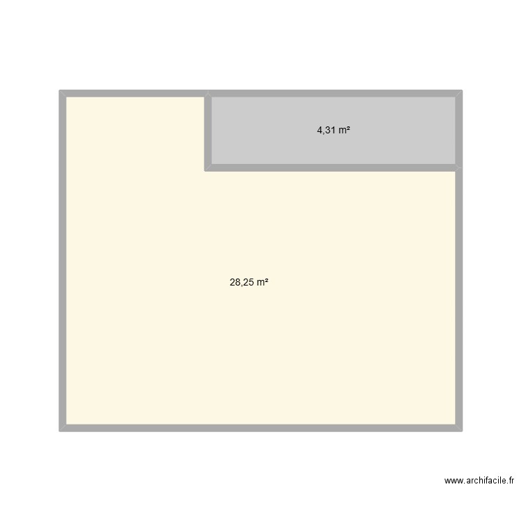 Caba. Plan de 2 pièces et 33 m2