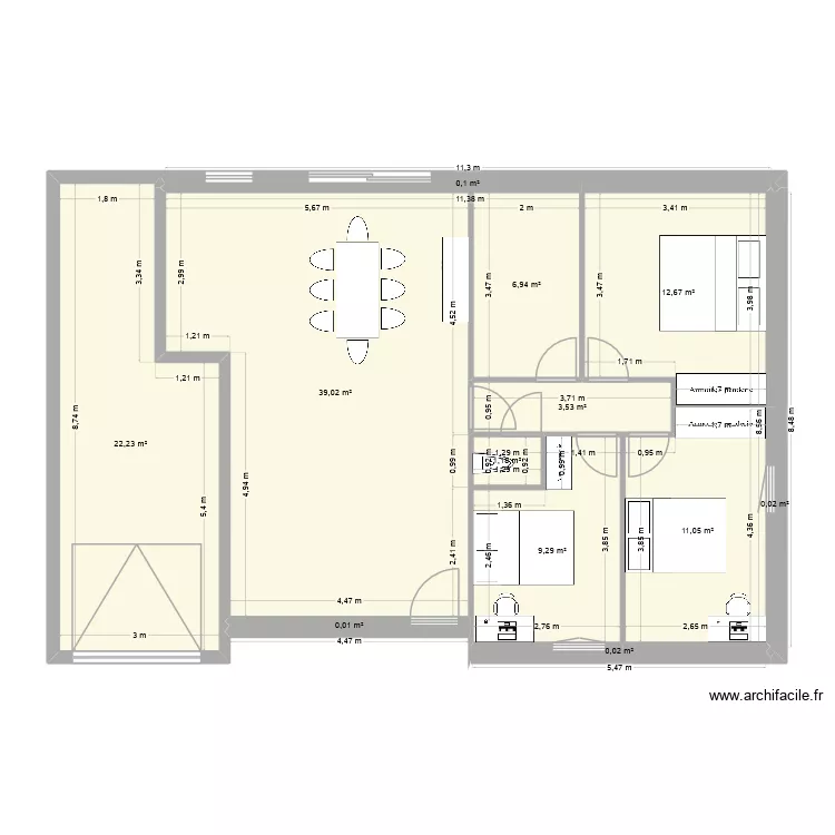 Vigneux de Bretagne 3. Plan de 10  et 108 m²