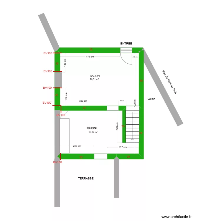 AIS AGENCE. Plan de 2  et 35 m²