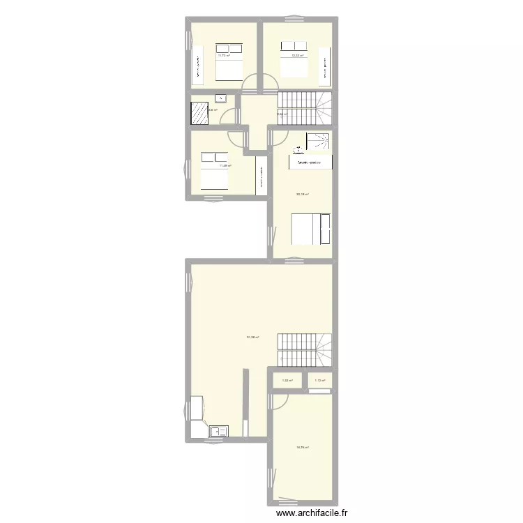 plan selon Anais &eacute;tage 2. Plan de 