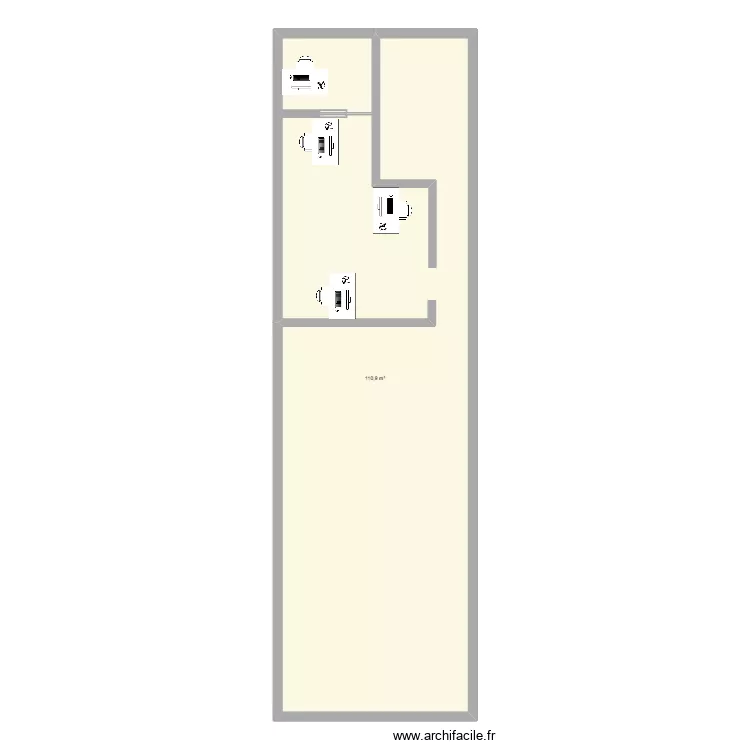 Grigny 1. Plan de 1 et 111 m² Grigny 1. Plan de 1 et 111 m²