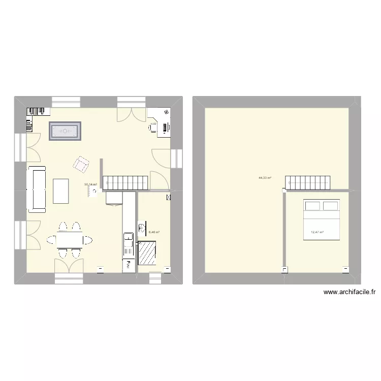 BATIMENT MODIF. Plan de 4  et 113 m²
