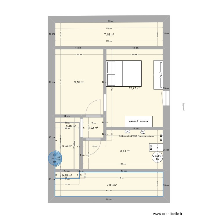 BLAVIER. Plan de 19 pièces et 168 m2