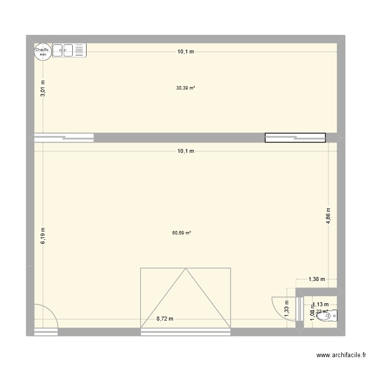 Test_ 2. Plan de 3 pièces et 92 m2