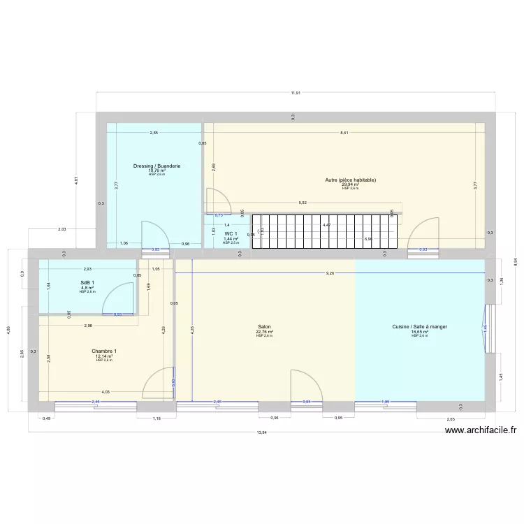 GARAVAN - Cloisons et portes v2. Plan de 
