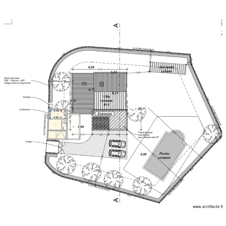 Garage_Perso. Plan de 6 pièces et 52 m2