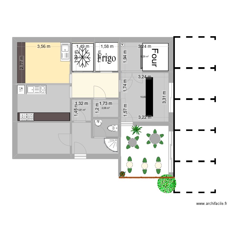 STACY. Plan de 12 pièces et 65 m2