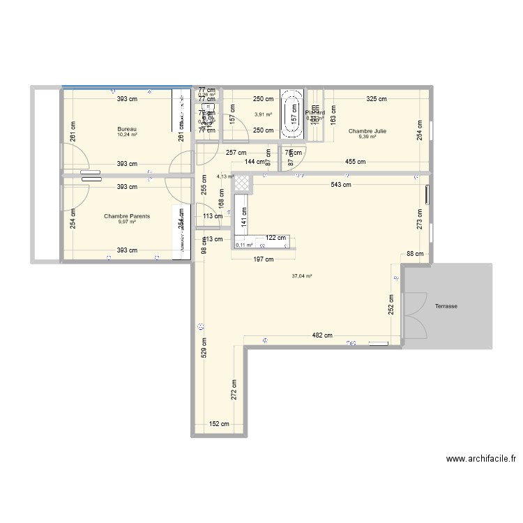 Villard de Lans Plan 12 pièces 83 m2 dessiné par ManMaxGre
