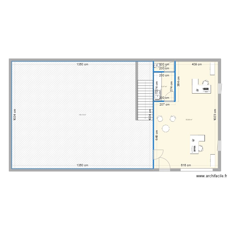 PLAN CELLULE 1 - BCS. Plan de 4 pièces et 201 m2