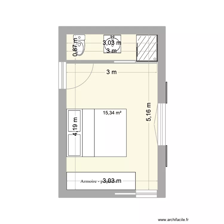 Extension JPV 20 m2. Plan de 1 et 15 m² Extension JPV 20 m2. Plan de 1 et 15 m²
