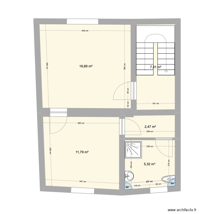 PLAN PREVOYENCE premier1. Plan de 5 pièces et 44 m2