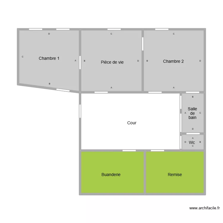 Gassiot. Plan de 8  et 69 m²