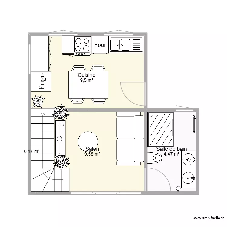 Tiny house. Plan de 4  et 24 m²
