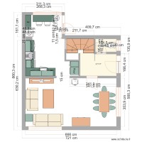Plan avec avec projet cuisine et veranda 2